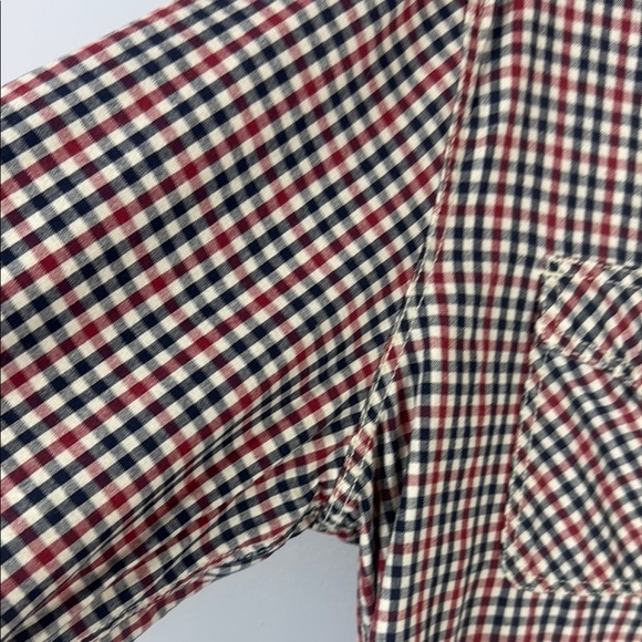 Fat Face Red and Blue Plaid Casual Buttoned Down Slim Fit Men's Shirt Size Large - Picture 4 of 12
